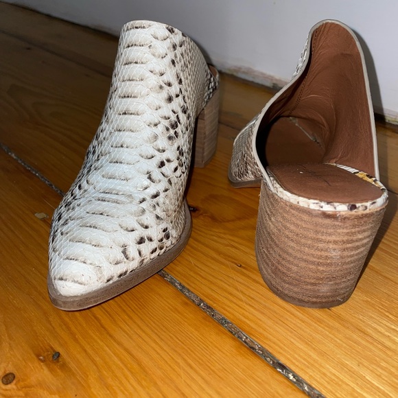 Snake Skin Mule Booties - Picture 2 of 3